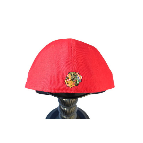 NHL Chicago Blackhawks Fitted Cap Red Mitchell & Ness Cap Size 7 1/4 58CM - Picture 3 of 7